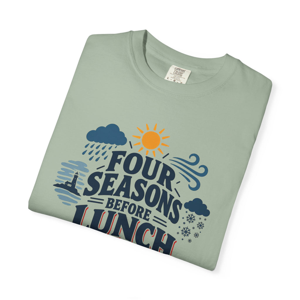 Four Seasons Before Lunch T-Shirt — Funny Weather & Seasonal Humor Tee
