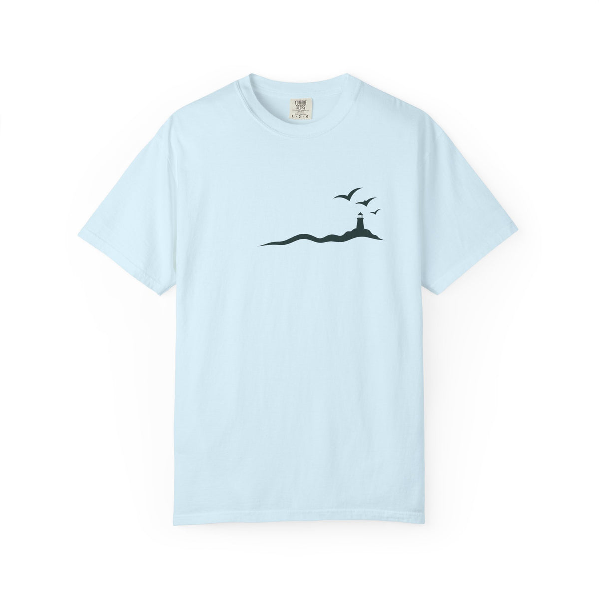 Coastal Lighthouse Tee – Minimal Seaside Graphic T-Shirt