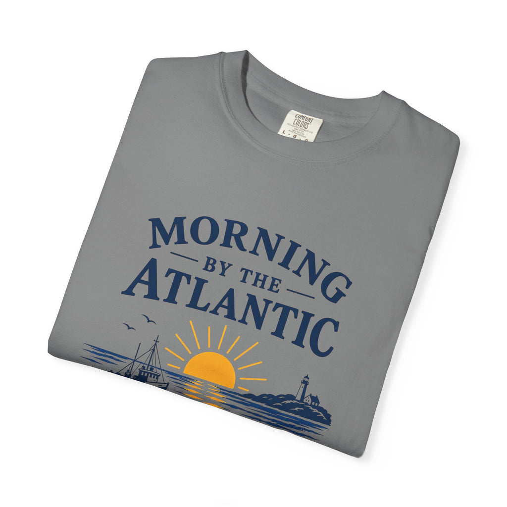Morning by the Atlantic T-Shirt — Nautical Sunrise Boat Tee