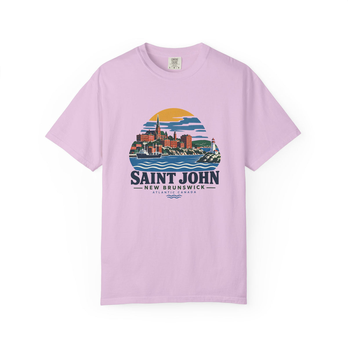 Saint John, New Brunswick Skyline T-Shirt — Vintage Coastal Souvenir Tee