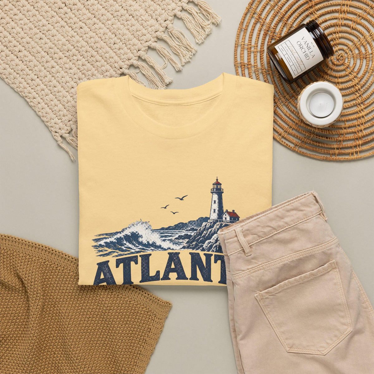 Atlantic Supply Co. Tee — Nautical Lighthouse Vintage Graphic T-Shirt