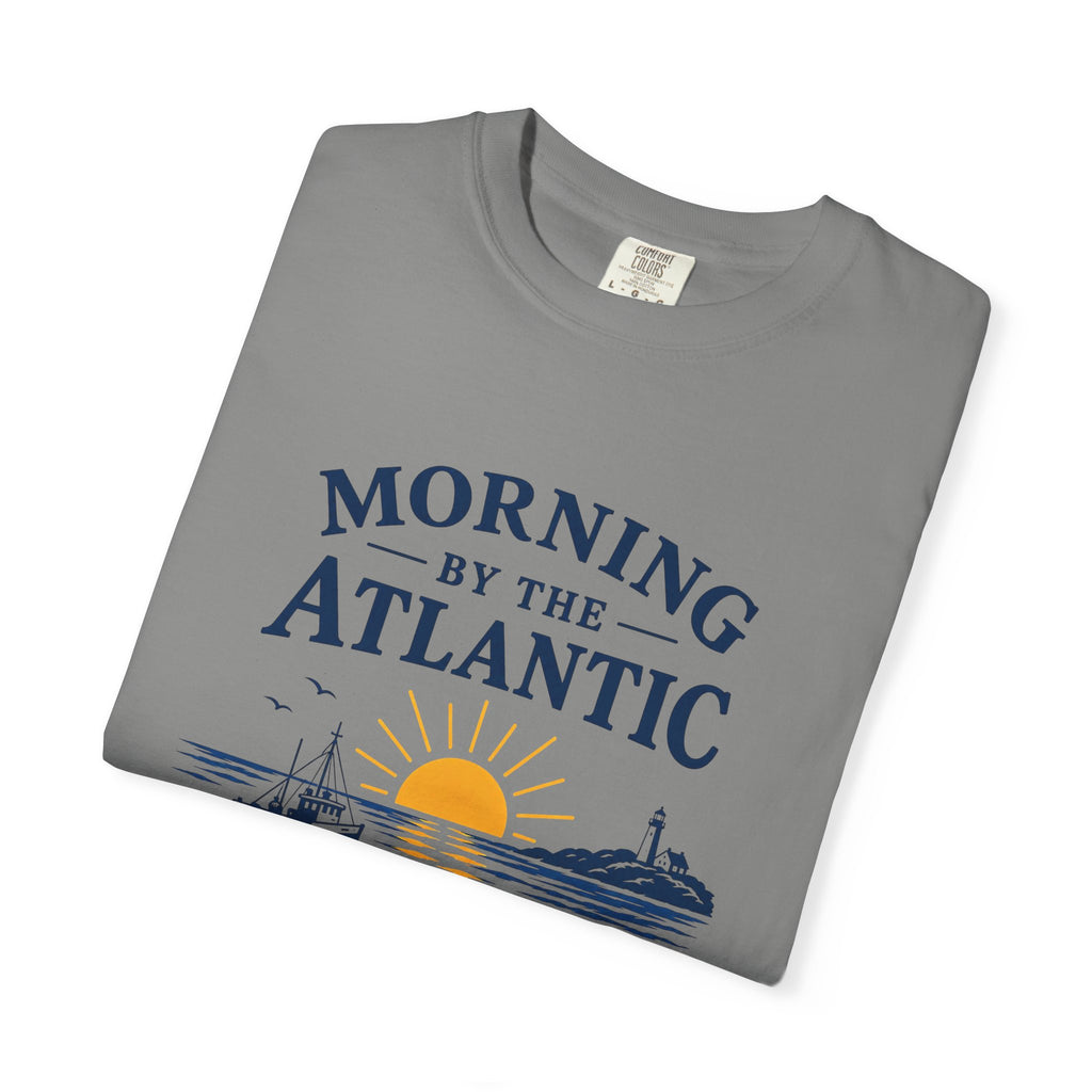 Morning by the Atlantic T-Shirt — Nautical Sunrise Boat Tee