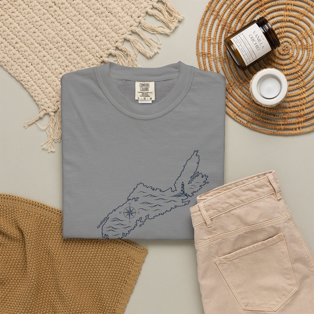 Nova Scotia Map T-Shirt — Coastal Minimalist Province Tee