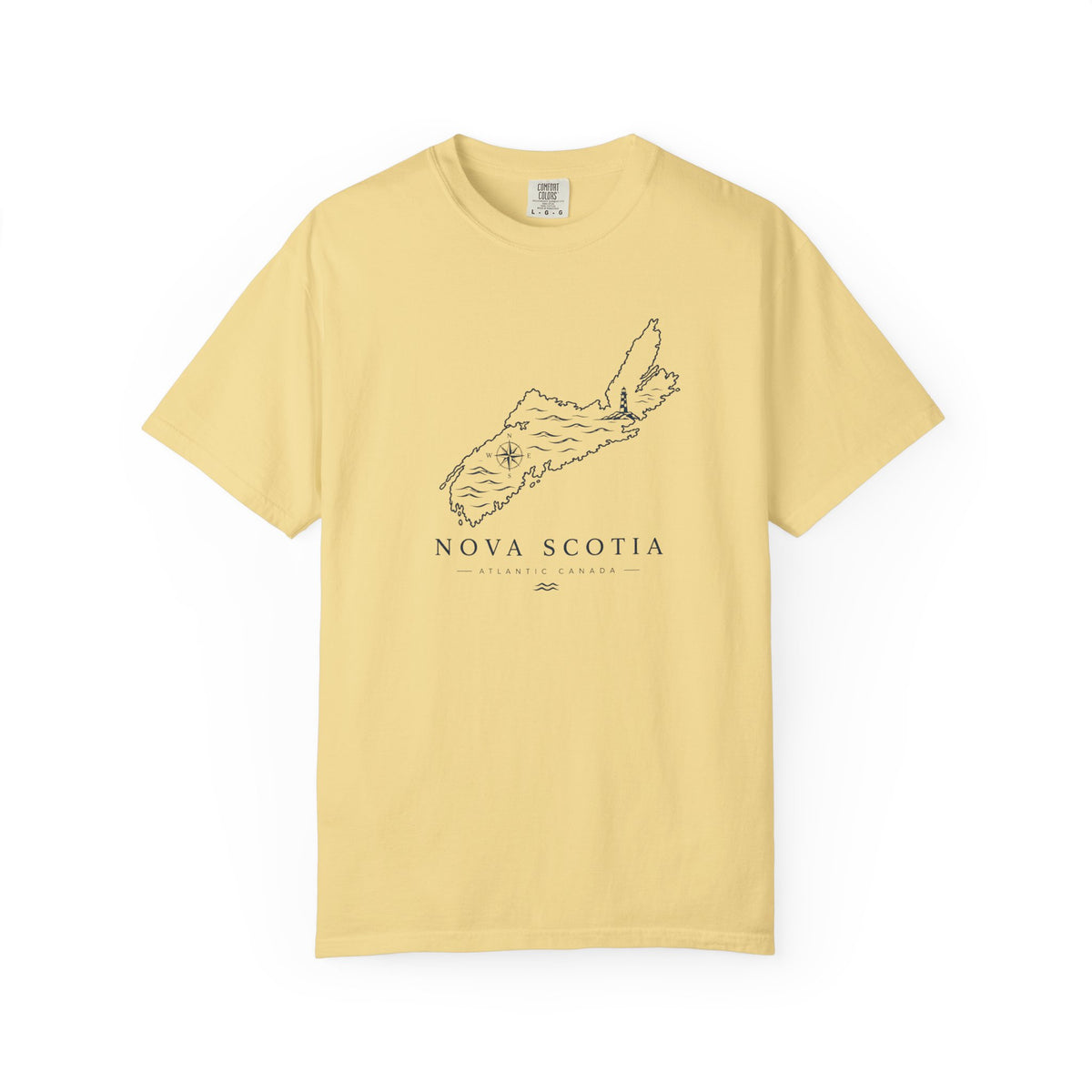 Nova Scotia Map T-Shirt — Coastal Minimalist Province Tee