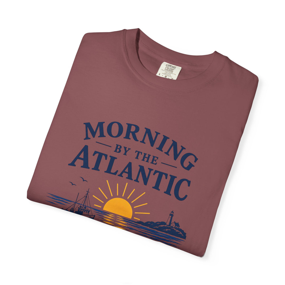 Morning by the Atlantic T-Shirt — Nautical Sunrise Boat Tee