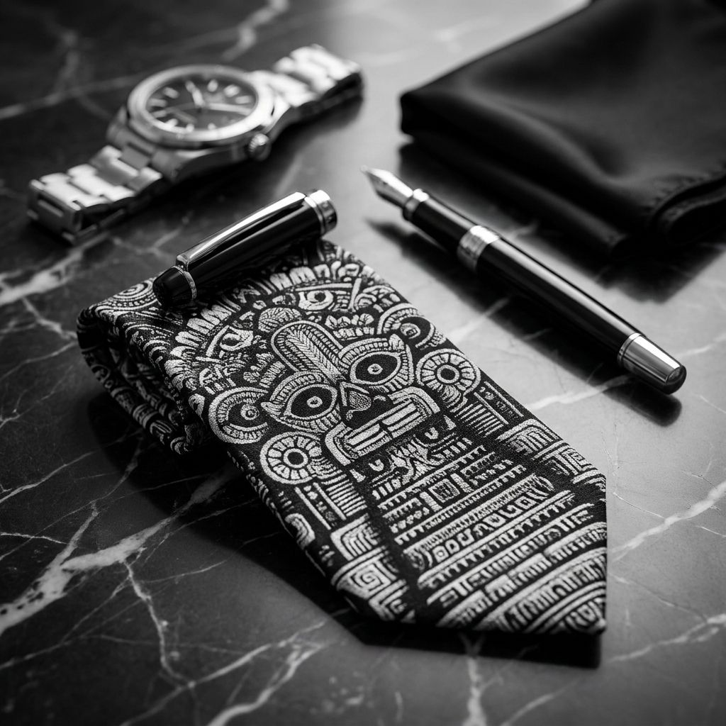 One-of-a-Kind Surreal Zipper Tie