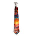 One-of-a-Kind Surreal Landscape Art Necktie